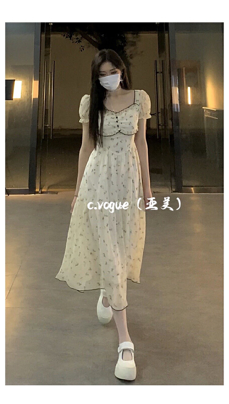 [c.vogue] Korean style gentle temperament design feeling backless bowknot dress 3853\pcz