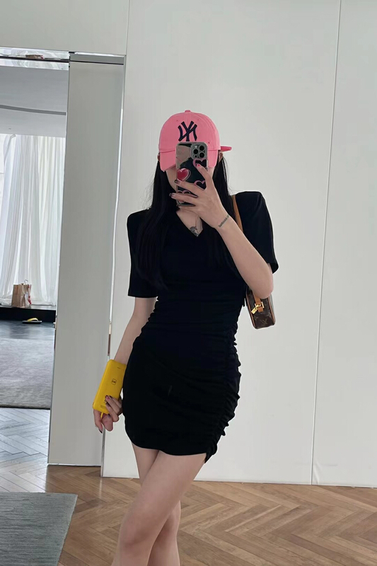 [toko.z] sexy slim fitting V-neck dress 22199\zxl