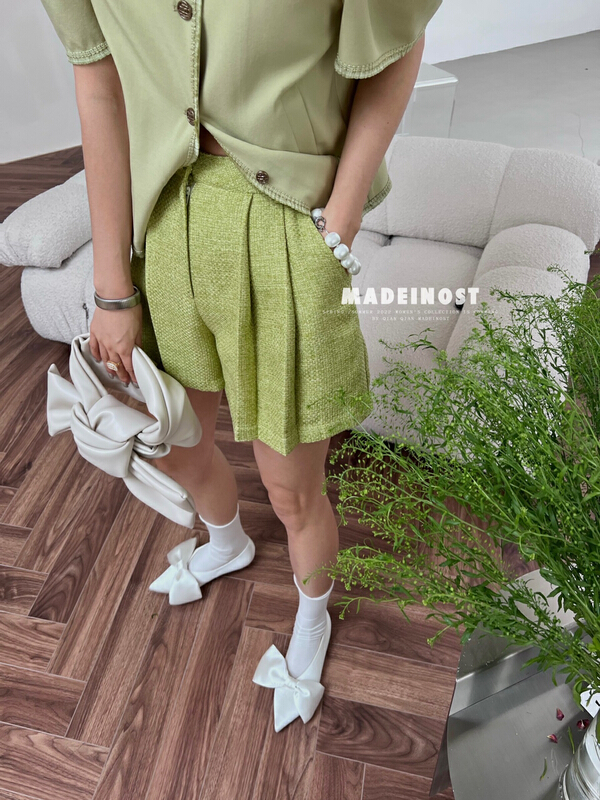 In early summer! [OSHA madeinost] small fragrance loose slim casual shorts 86235\ll