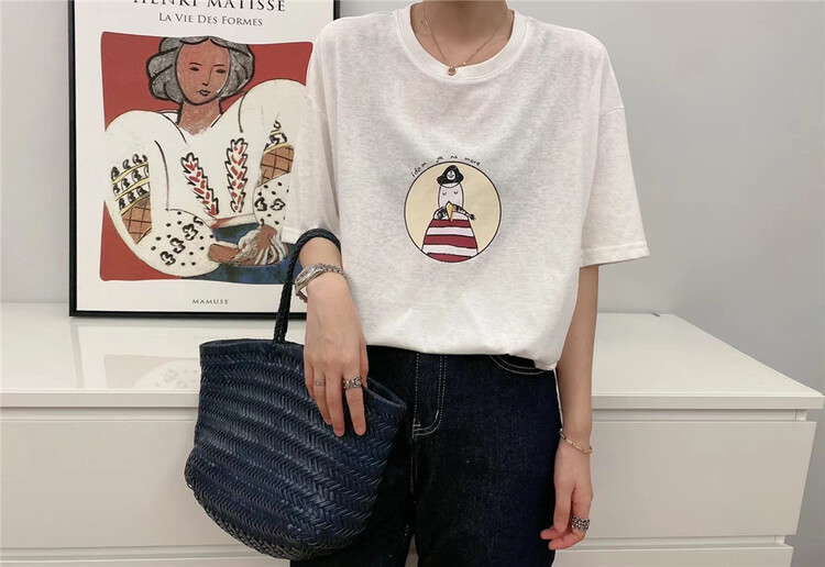 [self] simple and versatile personalized short sleeve T-shirt 7273\lsl