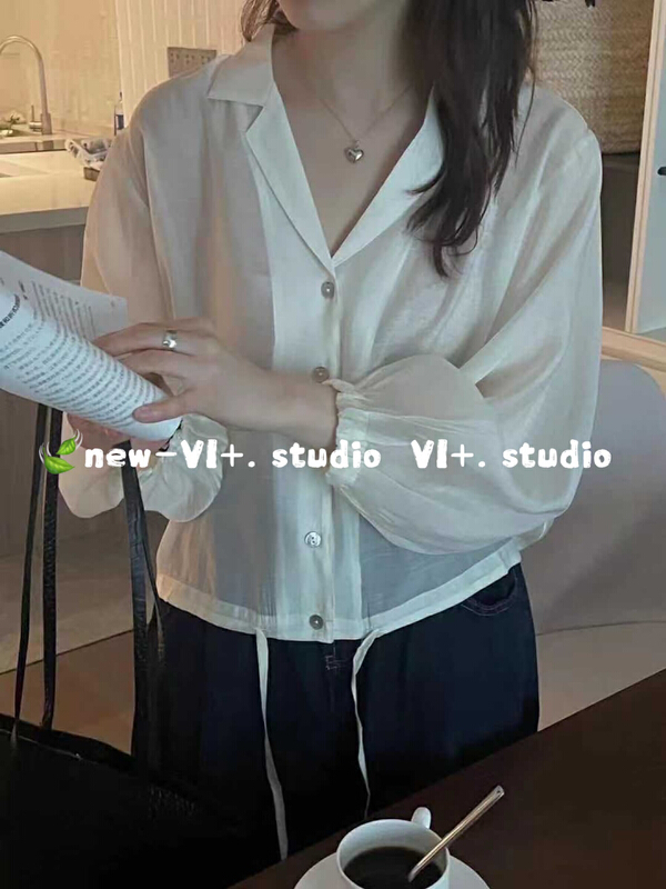 [vi+] leisure simple solid color sunscreen shirt 2692\lsw