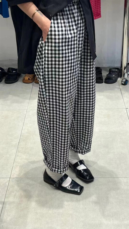 [replace] simple lattice relaxed pants 10822\xyy