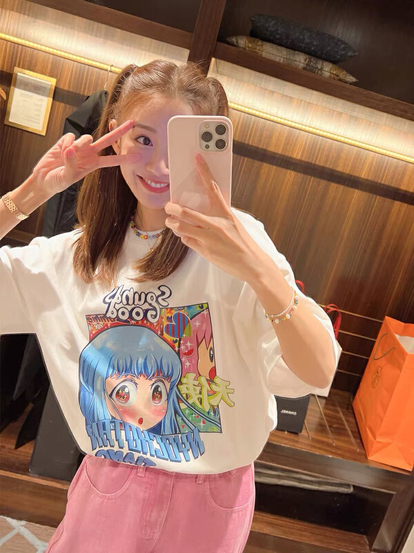 [Shanzhu] summer new star same angel watermark design Short Sleeve T-shirt 293\xyy