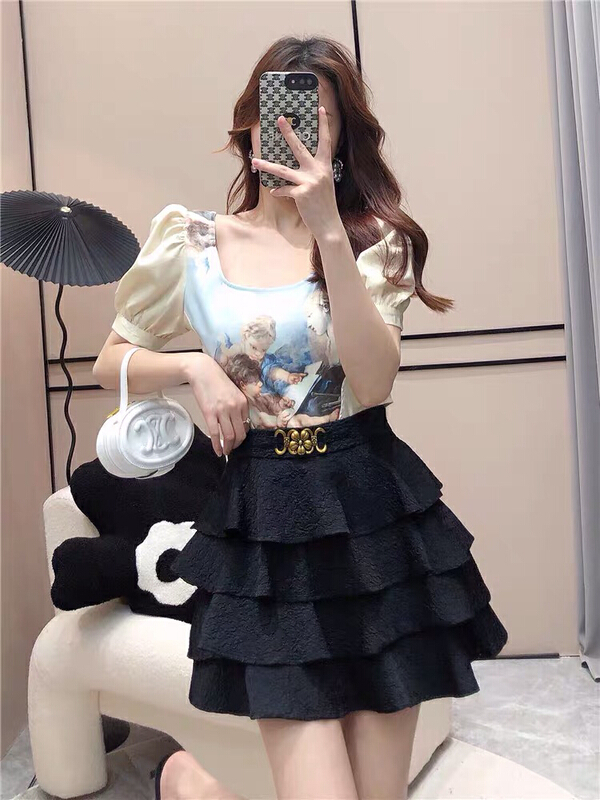 [Danling] fashionable solid color small design skirt 1128\pcz