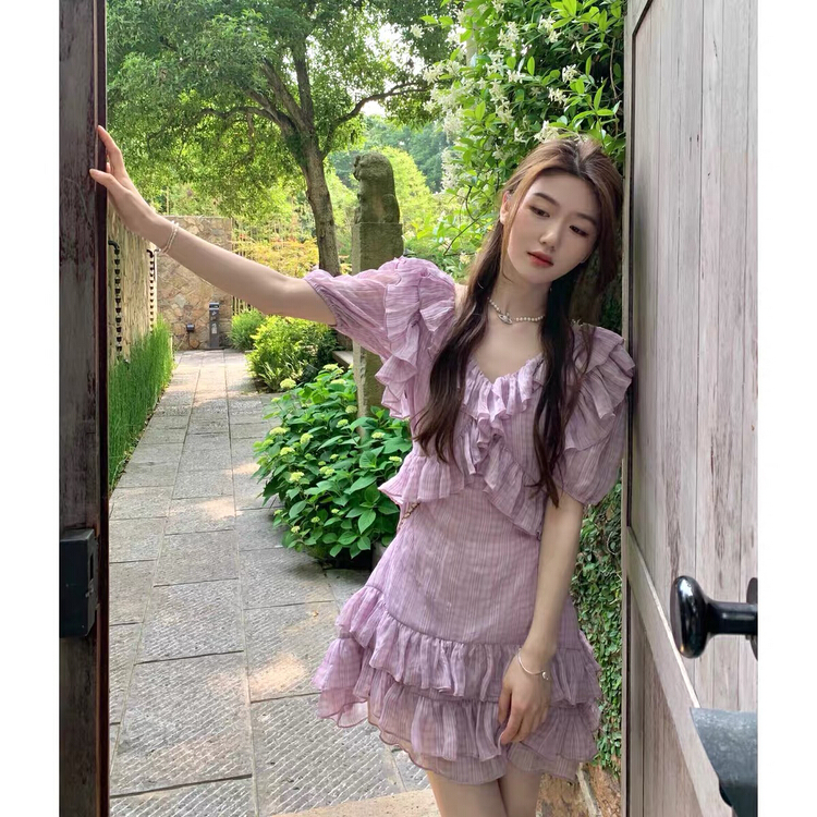 [Kiki studio] small fresh and versatile slim dress 6087\hjy