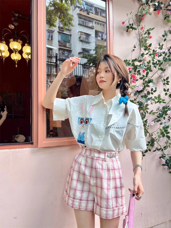 [m.zz] check fashion retro casual shorts 9150\lsw