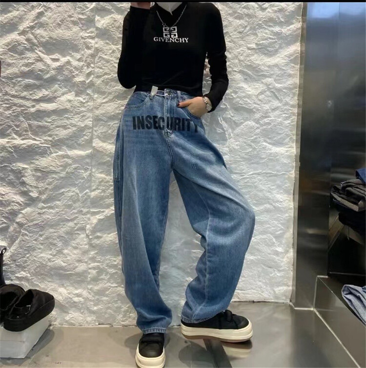 New year in early spring! [TIMI] high waist letter daddy jeans 6726\ww