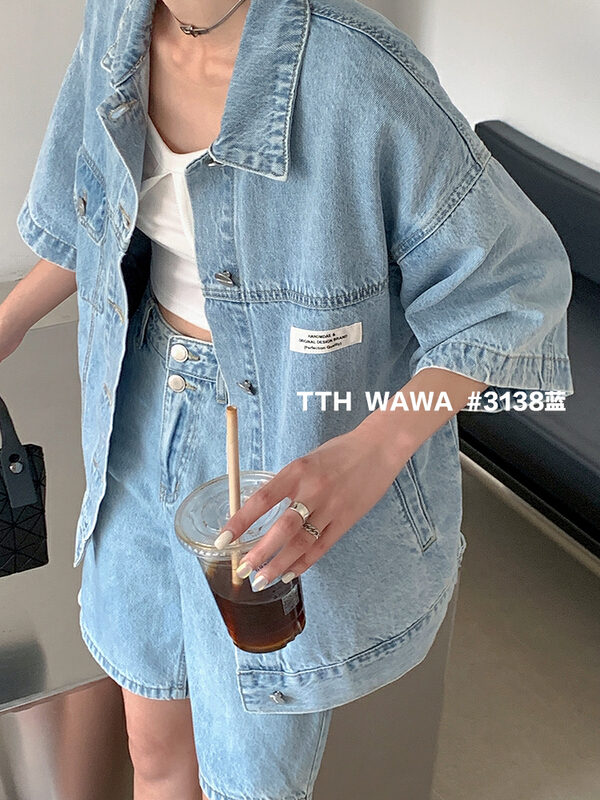 Original price 177.99! [Wawa] Korean fashion casual cowboy coat 3138\ozq