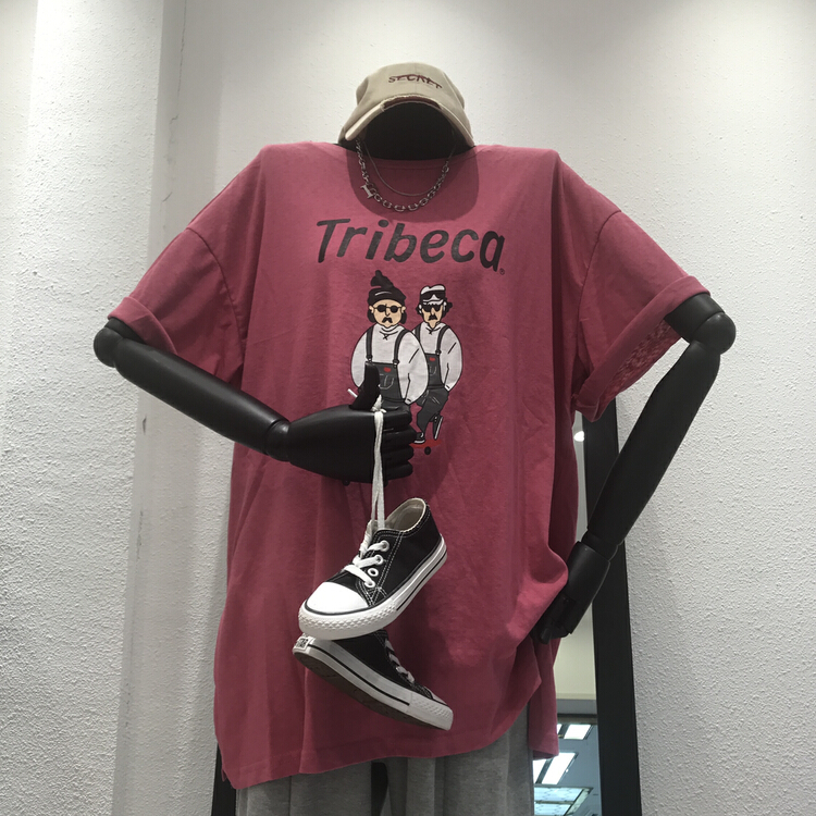 [misu misu] street style casual loose short sleeve T-shirt (T-shirt only) 6640\ll