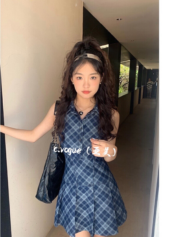 [c.vogue] Korean sweet cool Pleated Dress 3889\pcz