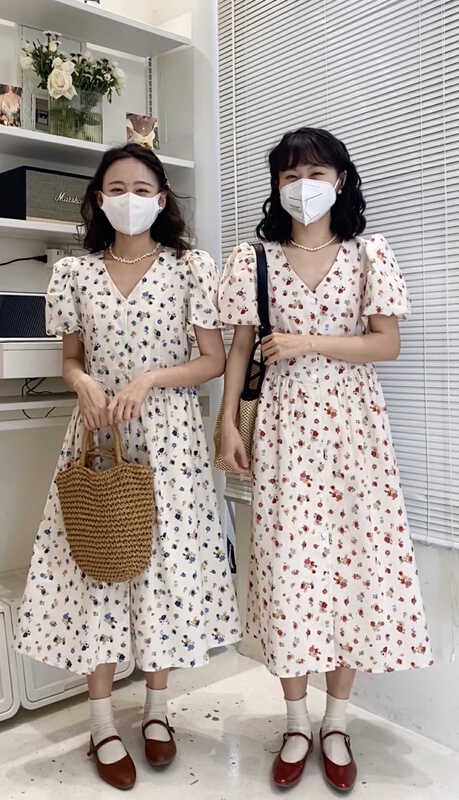 [c.hfeiyang] floral fresh and gentle dress 6811\hbx