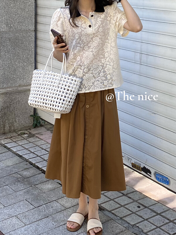 [the nice] contrast collar French design shirt 9253\hjy