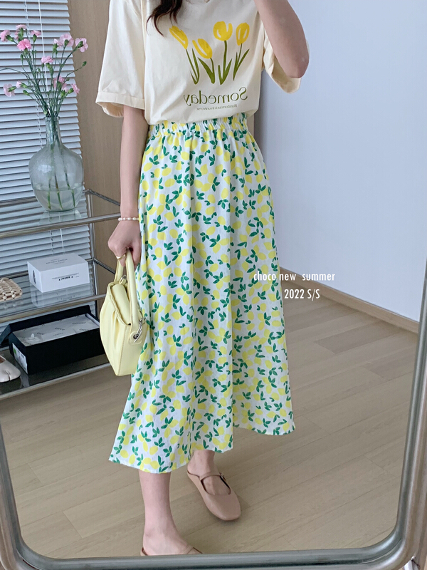[choco] small fresh floral skirt 8322\hbx