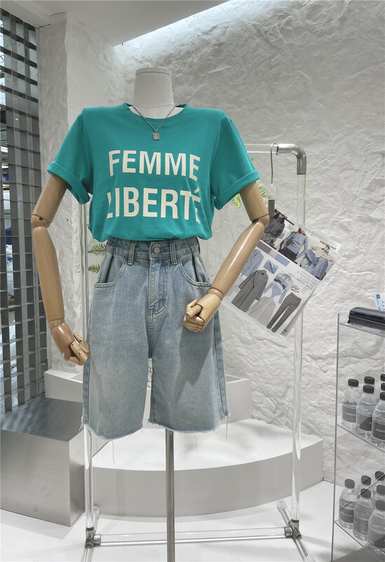 New in early summer! [numbersix] lazy letter printed short sleeve T-shirt 8731\lsw