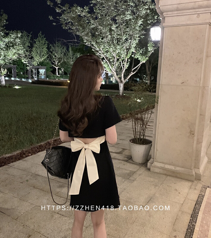 [y.jia EJA] aging polo collar letter bandage dress (dress only) ys1-1072\pcz