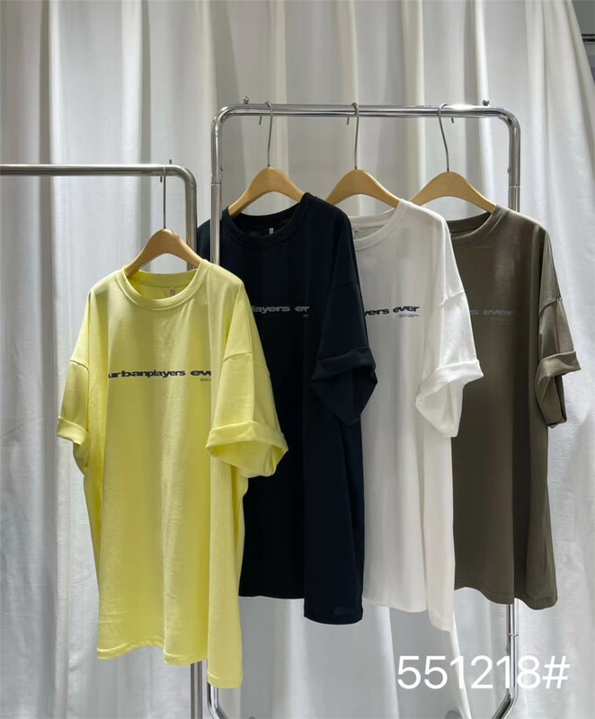[Mujia] letter round neck Unisex Casual Short Sleeve T-shirt 551218\l