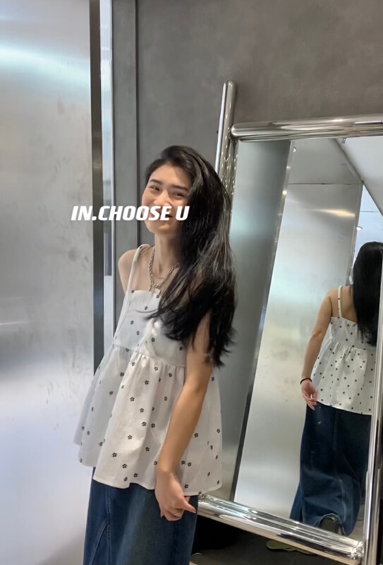 [in.choose u] flower fashion versatile vest / sling 66238\zxl