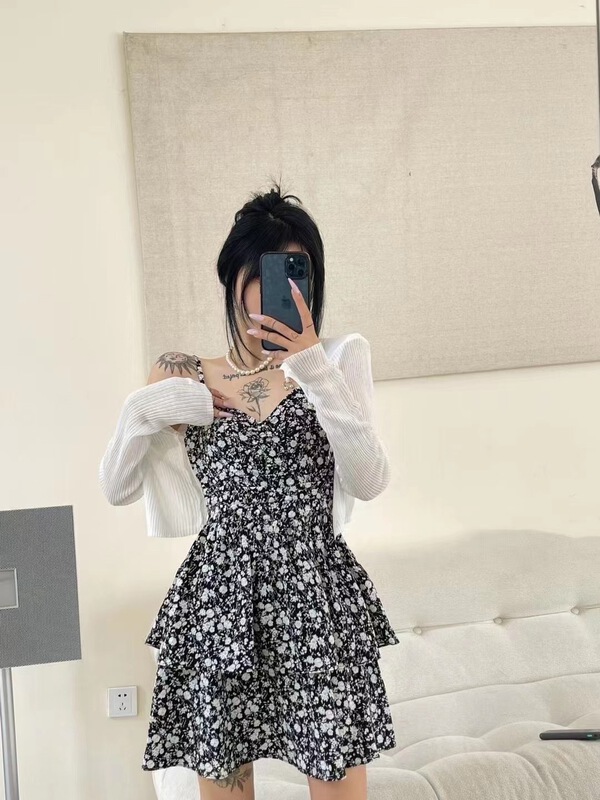 [mix] floral pleated sleeveless dress 0263\wtt