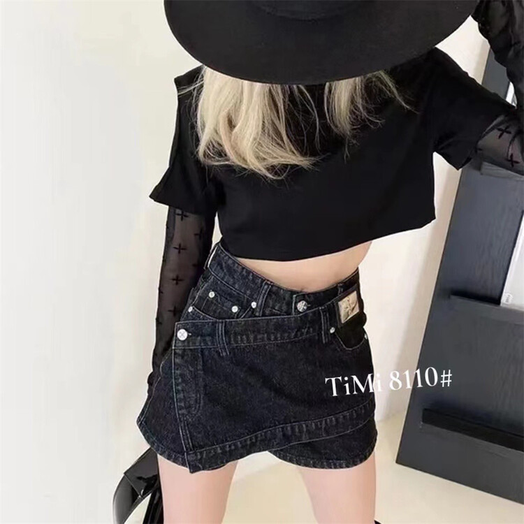 [TIMI] irregular skinny denim shorts 8110\lsw