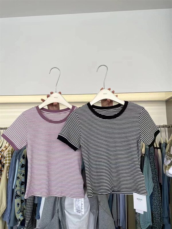 [Boran Boran] Korean stripe fashion shirt 7075\lsw