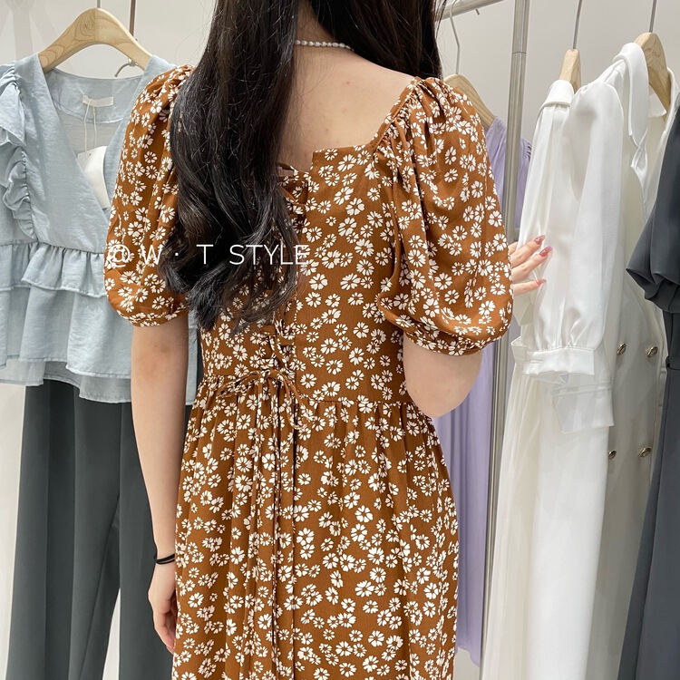 [wt] elegant floral dress b351\hbx