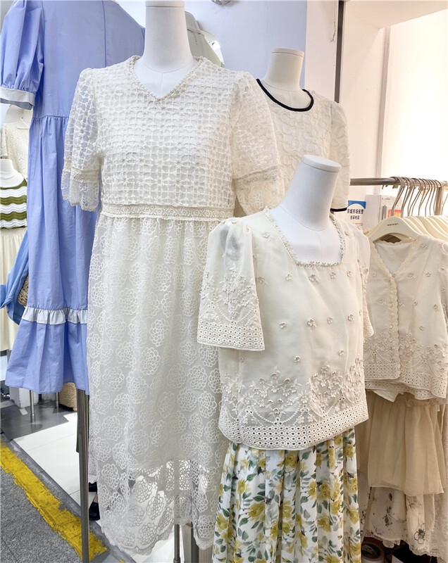 [wanwan] small fresh lace embroidered dress 8008\hbx