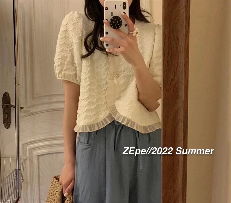 [Ze] single breasted color matching comfortable shirt ys1-8612\ll