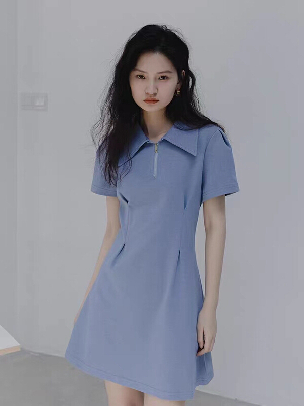 [Xiaofan family] casual Half Zip fashion dress 6200\lsw