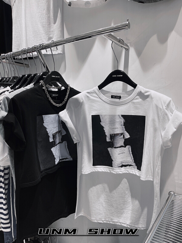 [unm-show] short front and long back versatile short sleeve T-shirt (T-shirt only) 6289\wtt