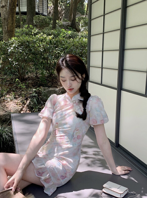 [Kiki studio] national style slim fitting retro dress 6057\hjy