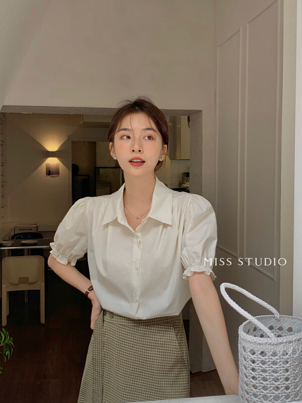 [miss miss home] Korean simple sweet shirt y8832