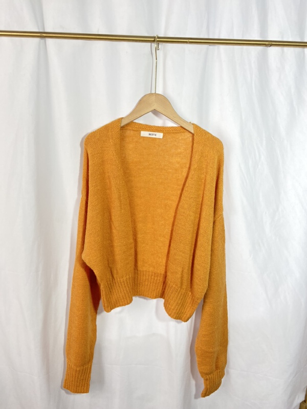[Yi show shop] Korean simple and gentle knitted cardigan 1548\cl