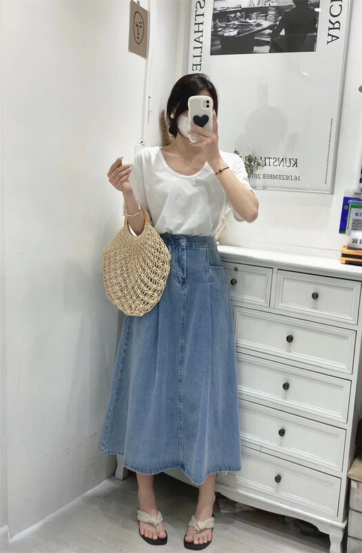[runway girl] Korean loose denim skirt ys2-8802\zjy