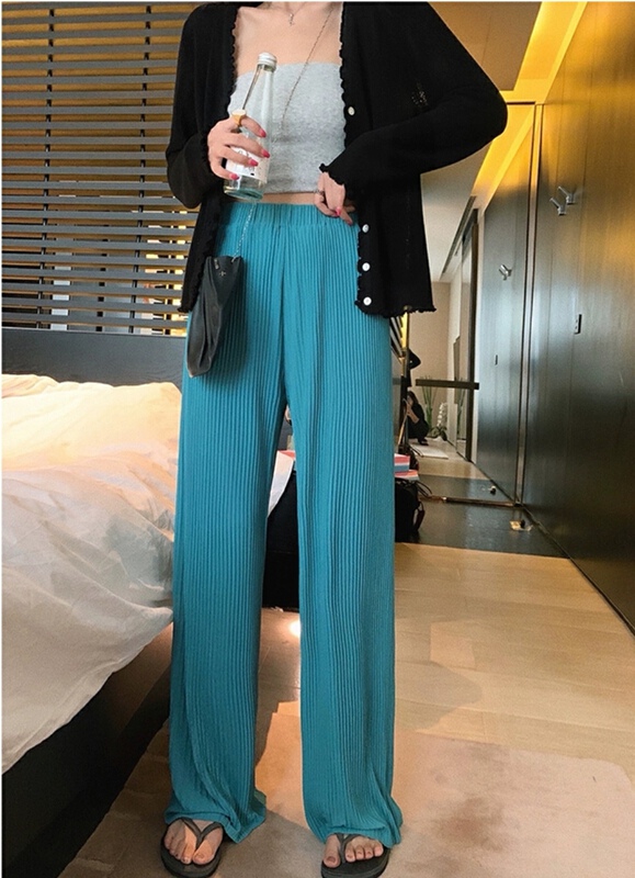 [e+1] relaxed and versatile draped wide leg casual pants 8047-1\xyy