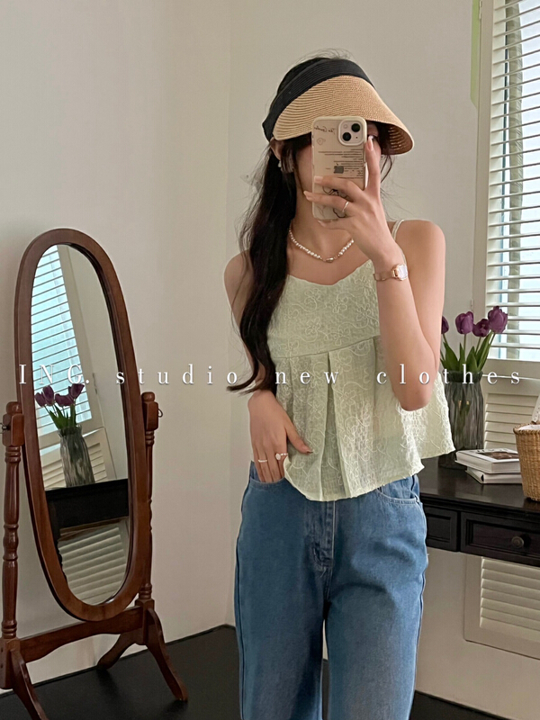 [ing] small fresh and simple design embroidered sling ing-9091