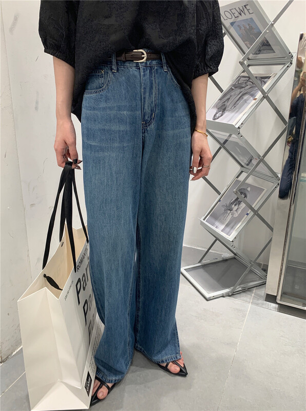 [t-platform] Korean versatile straight skinny jeans (with belt) 8391\zxx