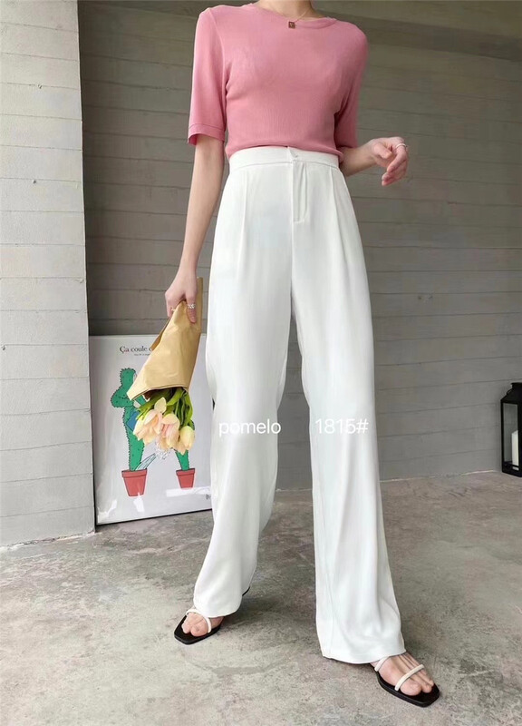 [grapefruit] Korean version simple solid color straight pants 1815\hjy