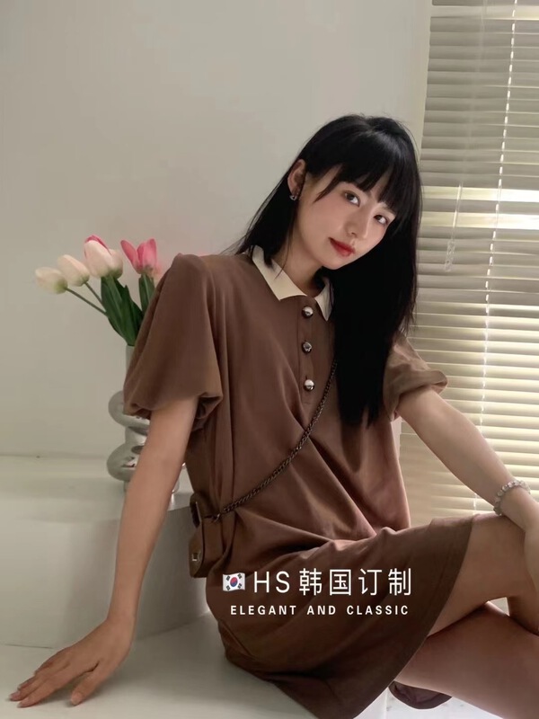 [HS Korea custom] polo collar comfortable dress 65301\hjy