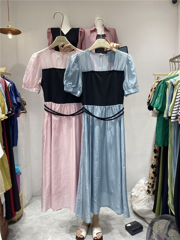 [bestie] Han Shu stitched high waist dress 1575\hjy