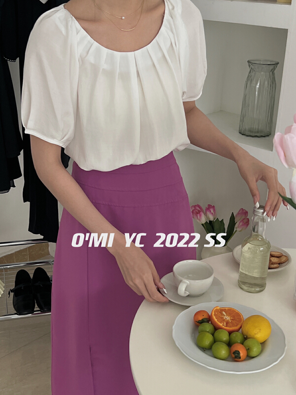 [O MI] Korean chic pleated design shirt (only selling shirts) ys-8651\hbx