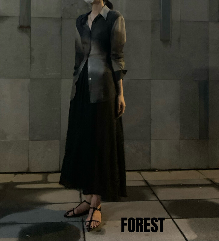 [forest] high waist pleated lady skirt a-8136\l