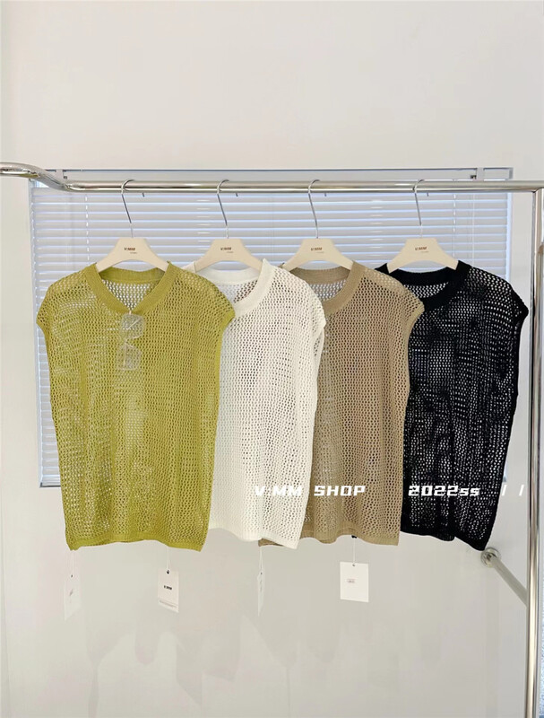[v:mm] niche design hollow out breathable vest / sling 88012\cls