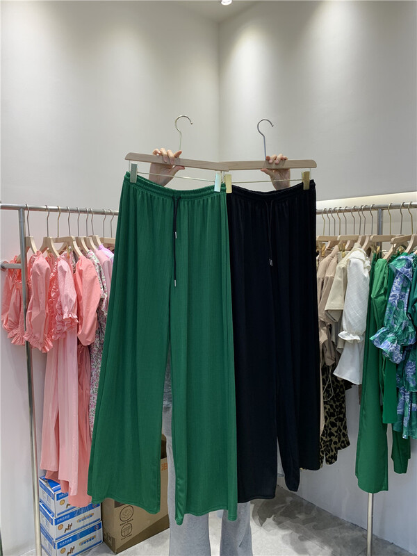 [Yan Zhen] Elastic Waist Wide Leg slim casual pants 61977\pcz