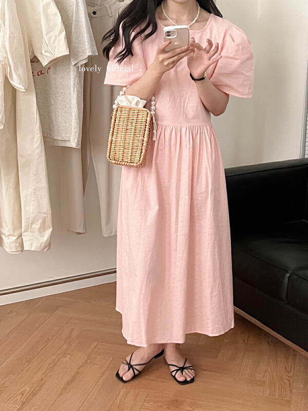 [love] sweet temperament aging bubble sleeve dress s1539\hbx