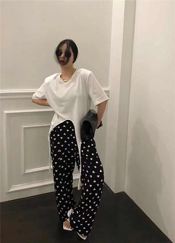 [FJ] love printed versatile casual pants 22187\lsw