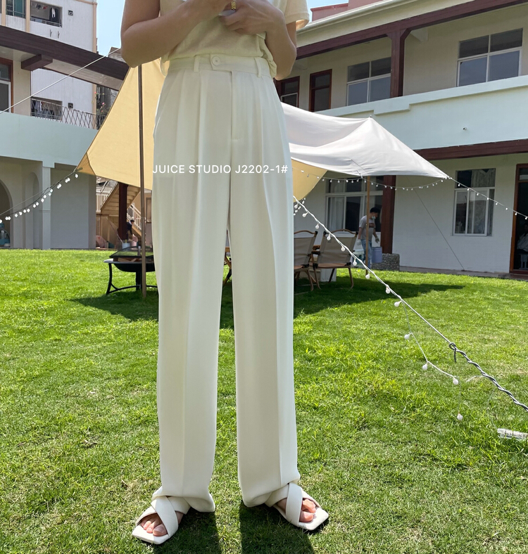 New in early summer! [juice] Han minimalist, slim and mopping trousers j2202-1\ll