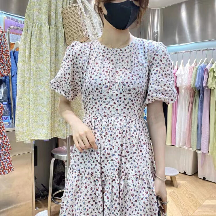 [x.p.g] fresh and simple slim fragmentary dress (with waist rope) 020990\hjy