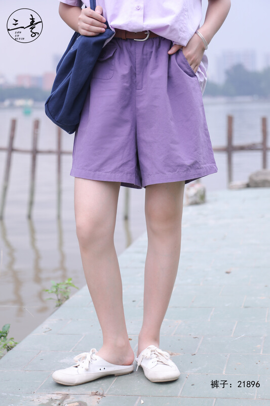 [original three element clothes] casual shorts (with belt) 21896