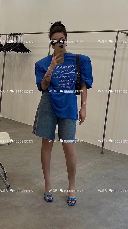 [East room] letter loose round neck short sleeve T-shirt 9335\wtt