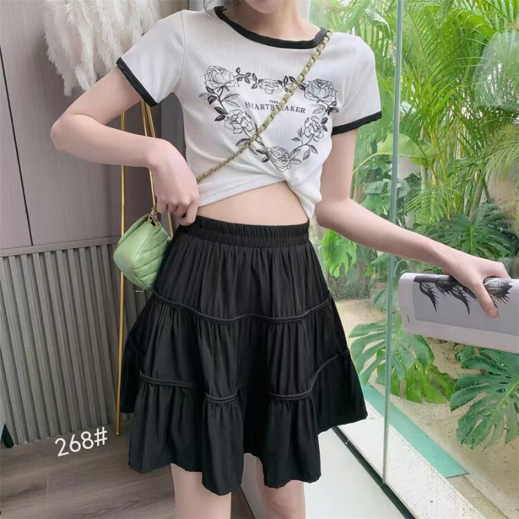 [Shangpin Wanqian] Korean version sweet elastic waist thin skirt ys2-268\hjy